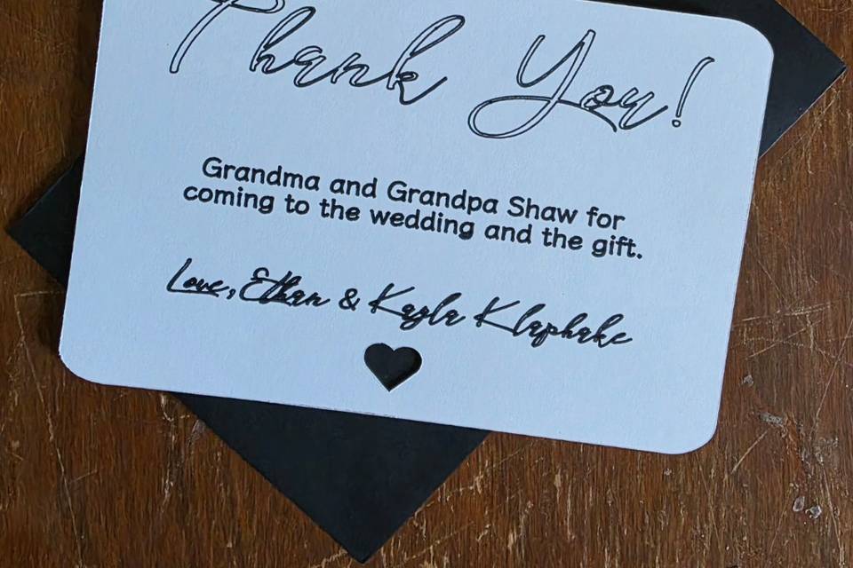 Thank you cards