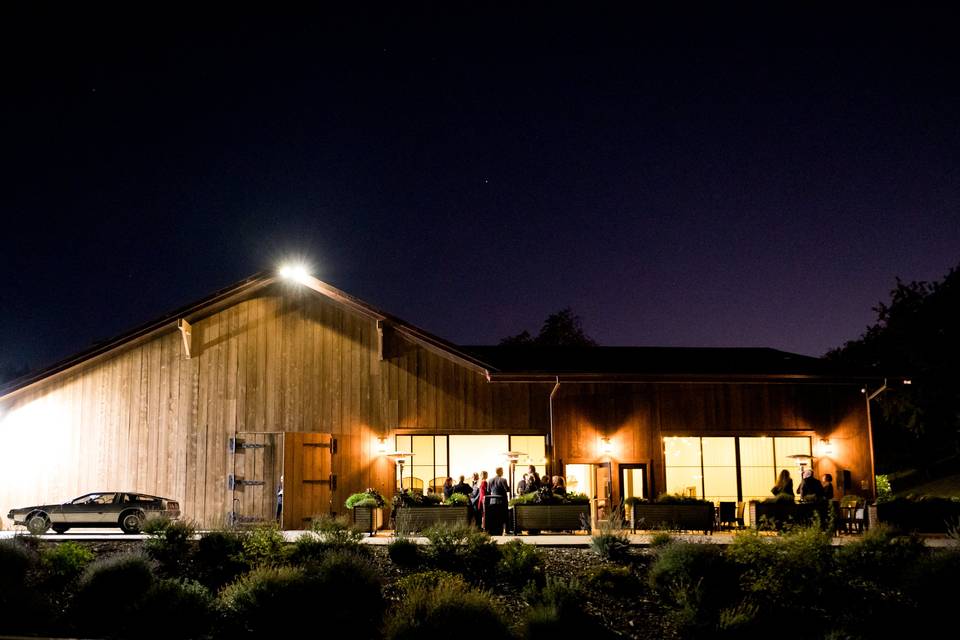 Winery Barn at Night