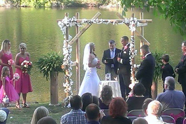 Outdoor wedding ceremony