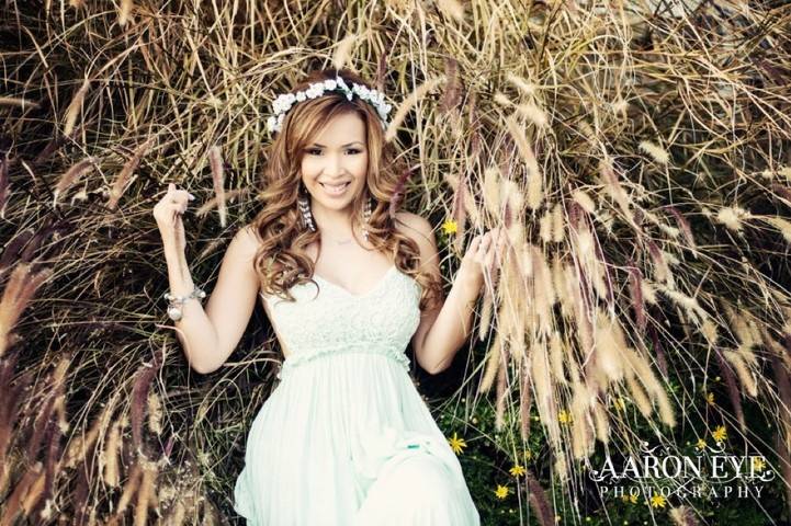 Bride on the hay