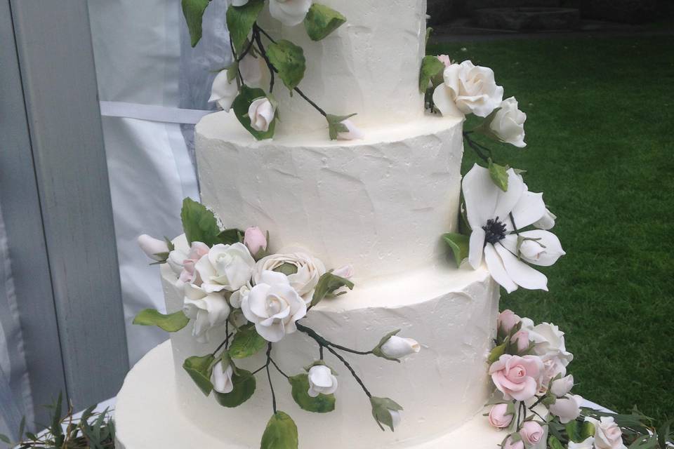 Gum Paste Flower Cake