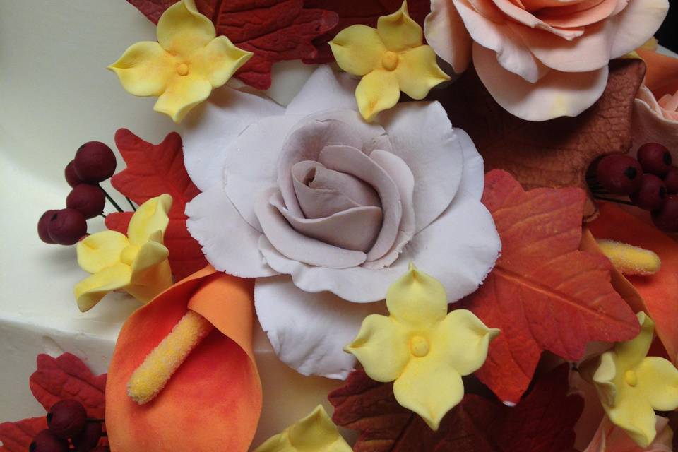 Close up of Gumpaste Flowers