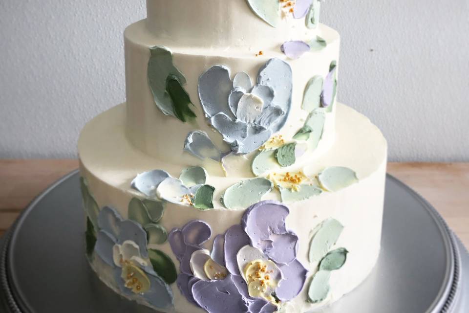 Impressionist Flower Cake
