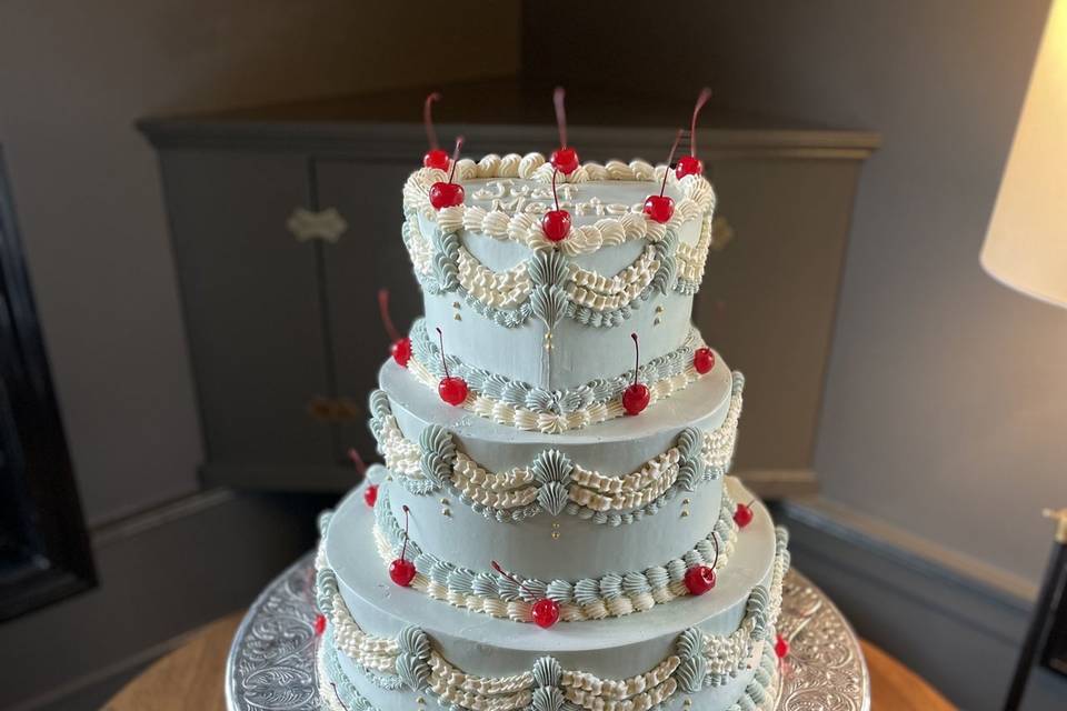 Blue Lambeth Cake