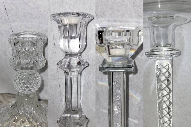 Crystal candle holders