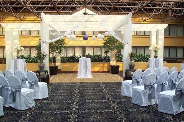 Wedding ceremony area set-up