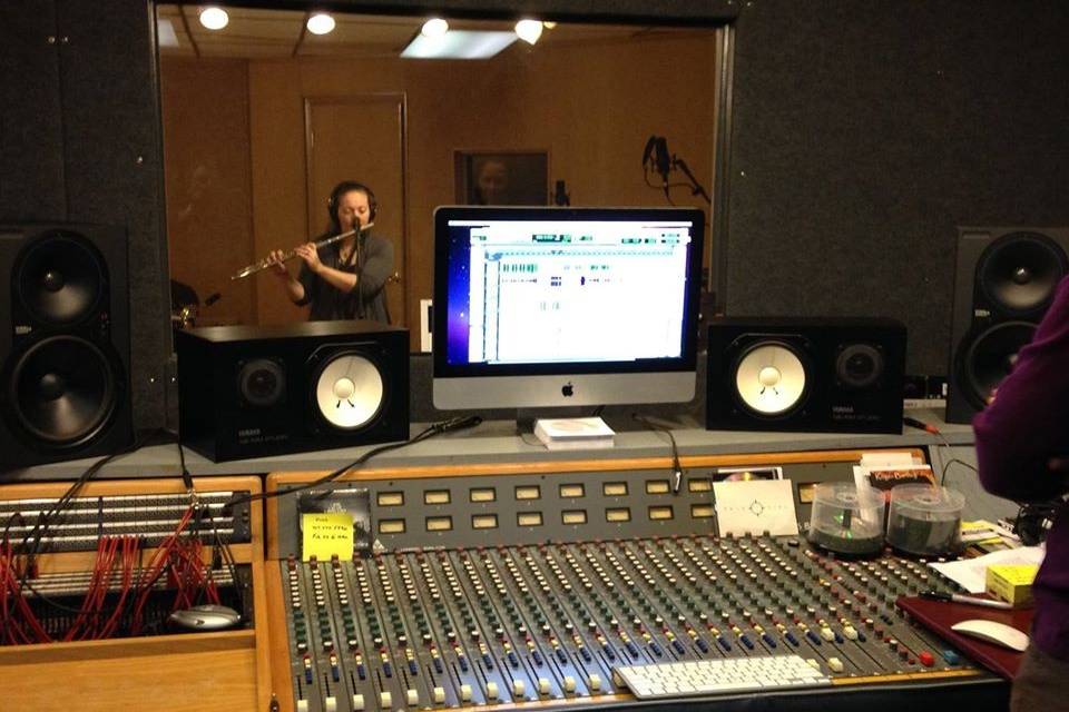 Recording in the studio