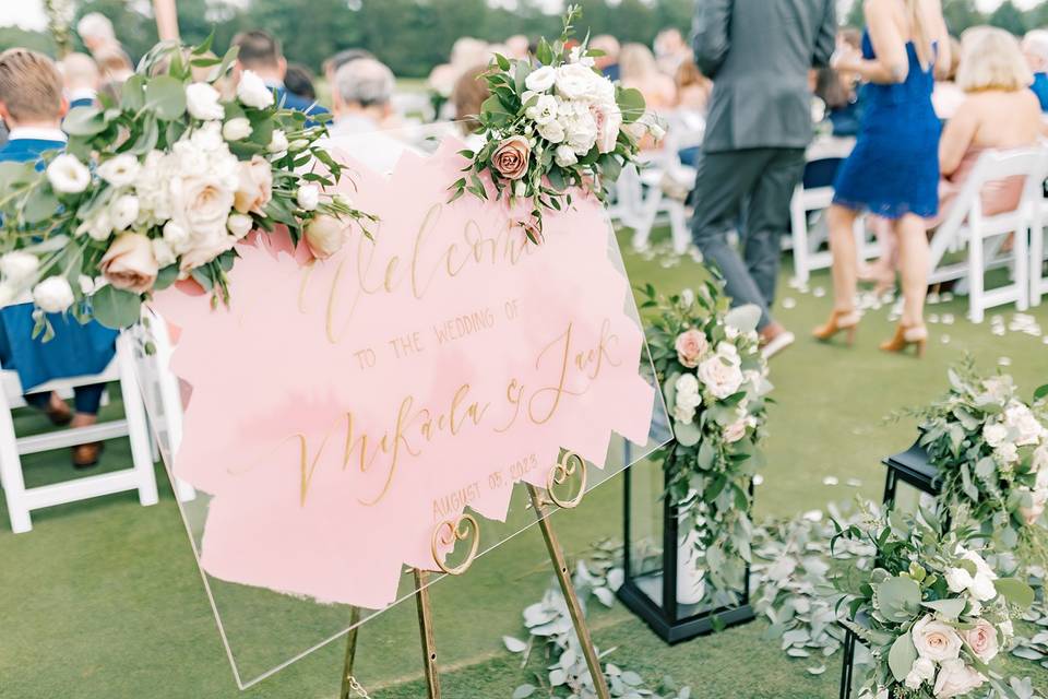 Ceremony welcome display