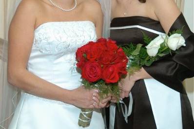 Bride with her bridesmaid
