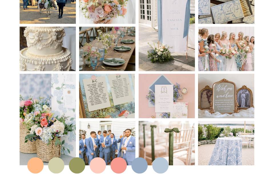 Light Blue and Soft Pink
