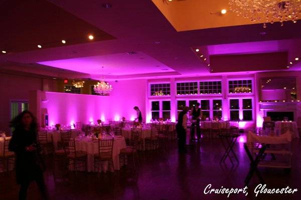 Reception hall lighting