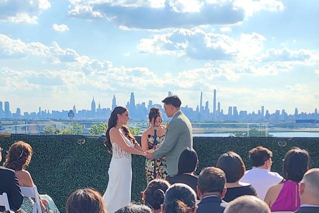 Cityview rooftop wedding