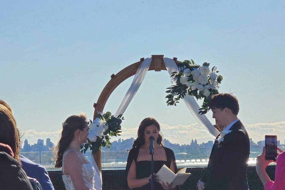 Cityview rooftop wedding