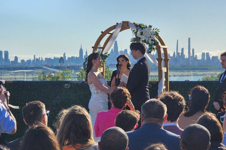 Cityview rooftop wedding