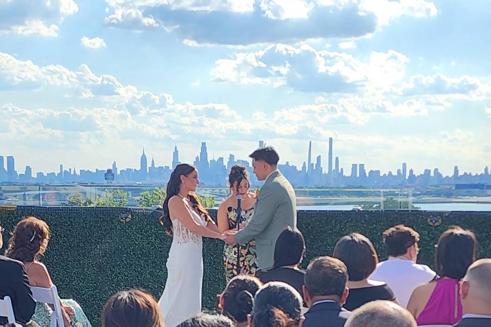 Cityview rooftop wedding
