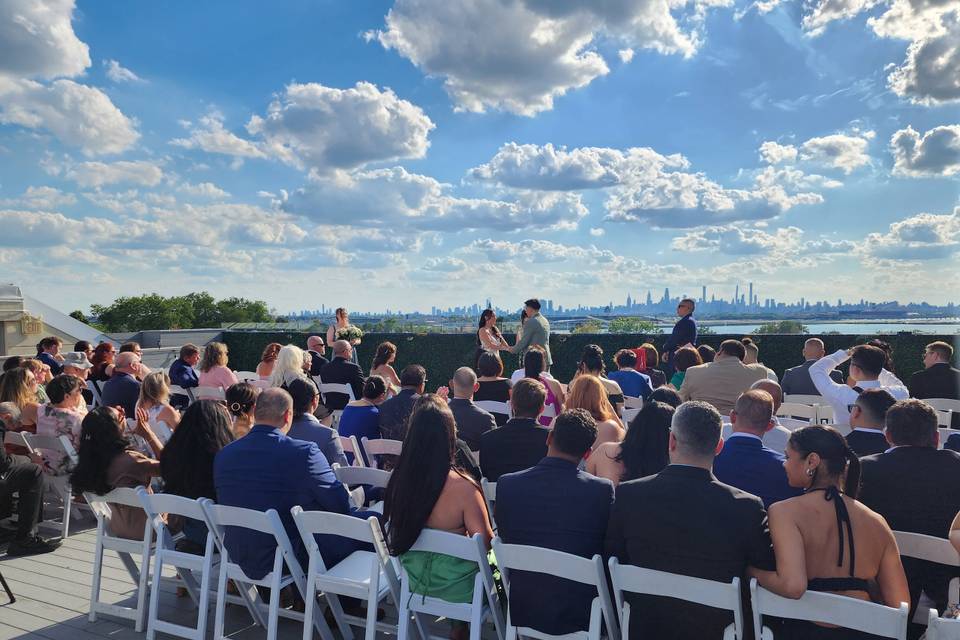 Cityview rooftop wedding