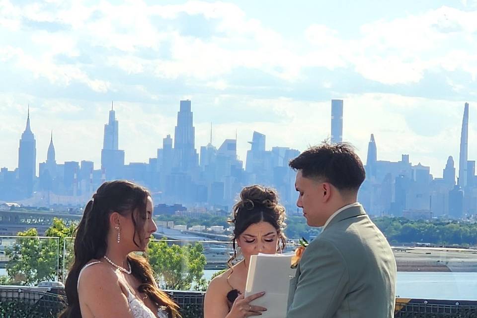 Cityview rooftop wedding