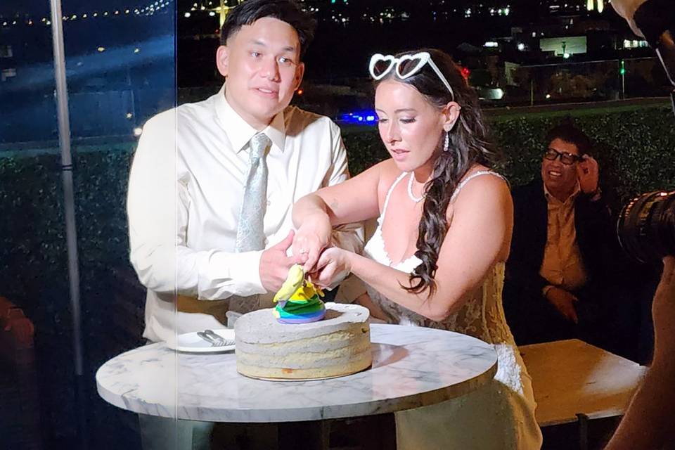 Cityview rooftop wedding