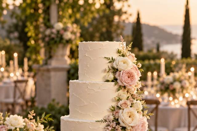 Ivory rose cascade wedding cake-1.jpg