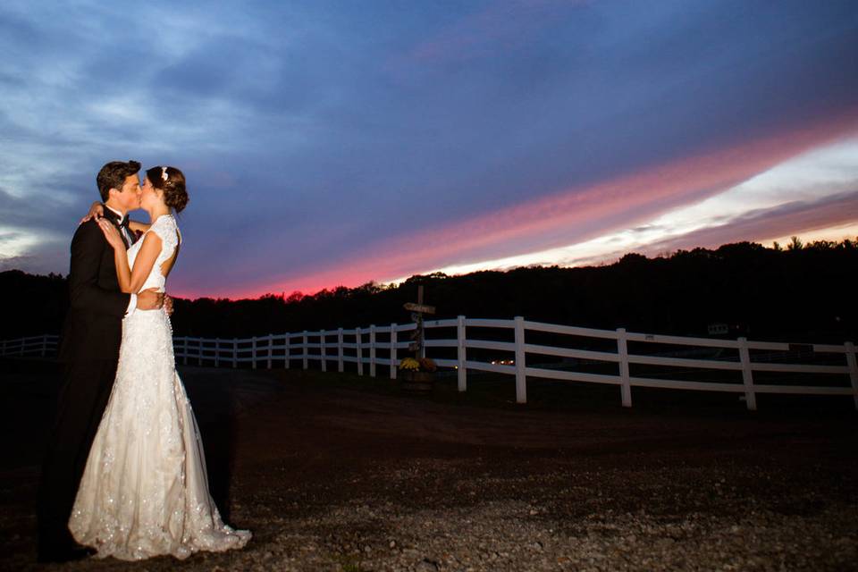 Bride and Groom Sunset