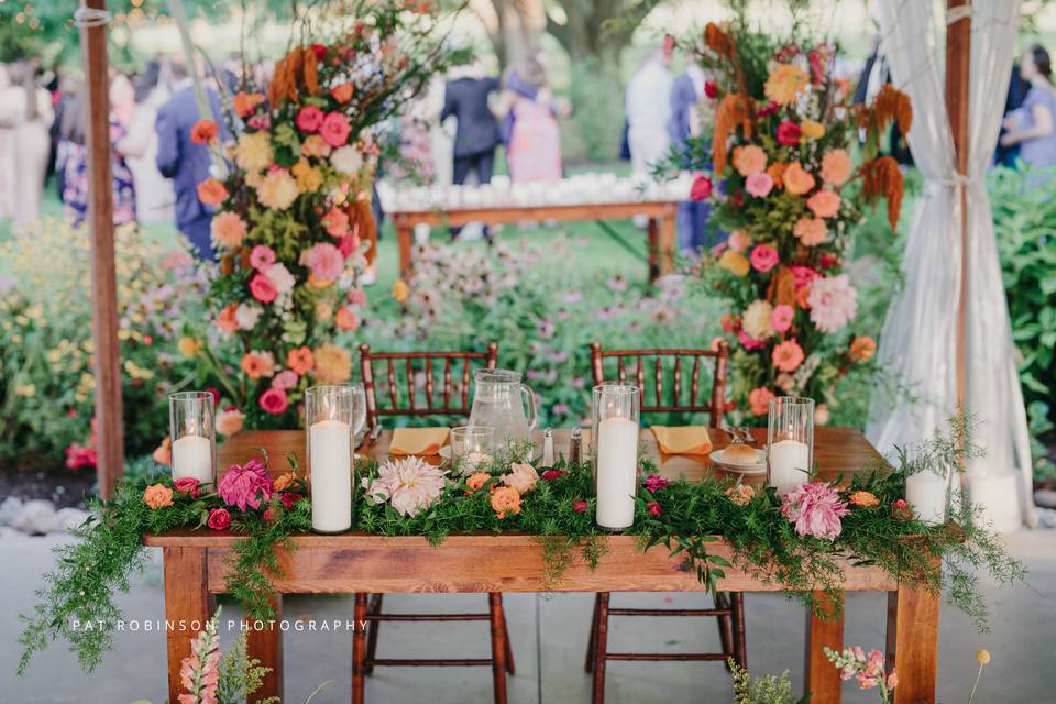 Ornate wedding table