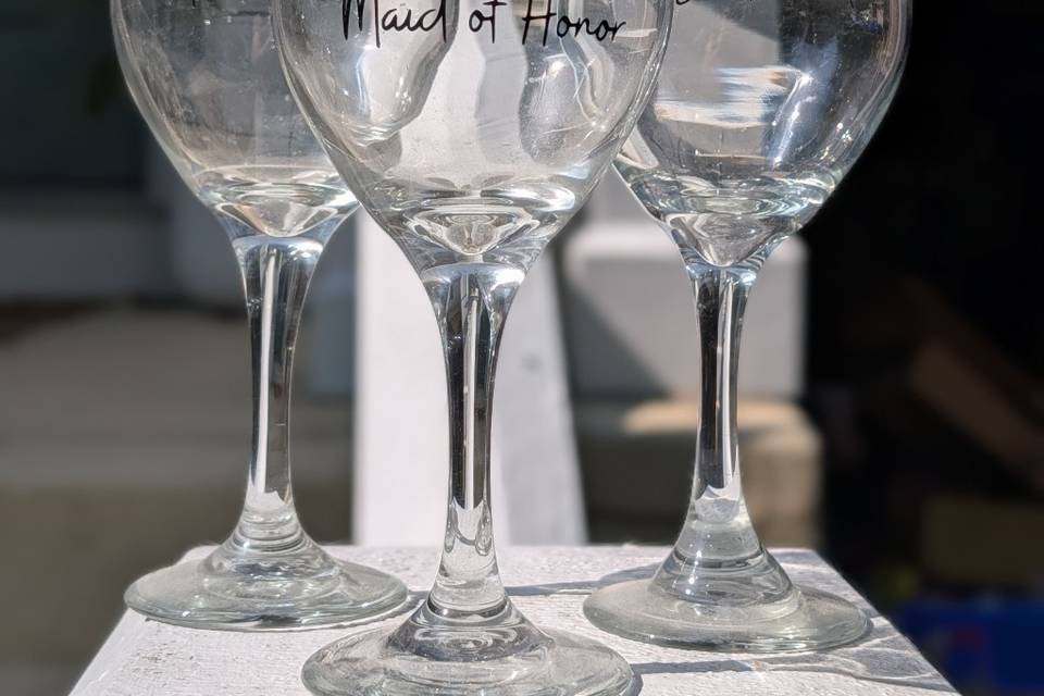 Custom wine glasses