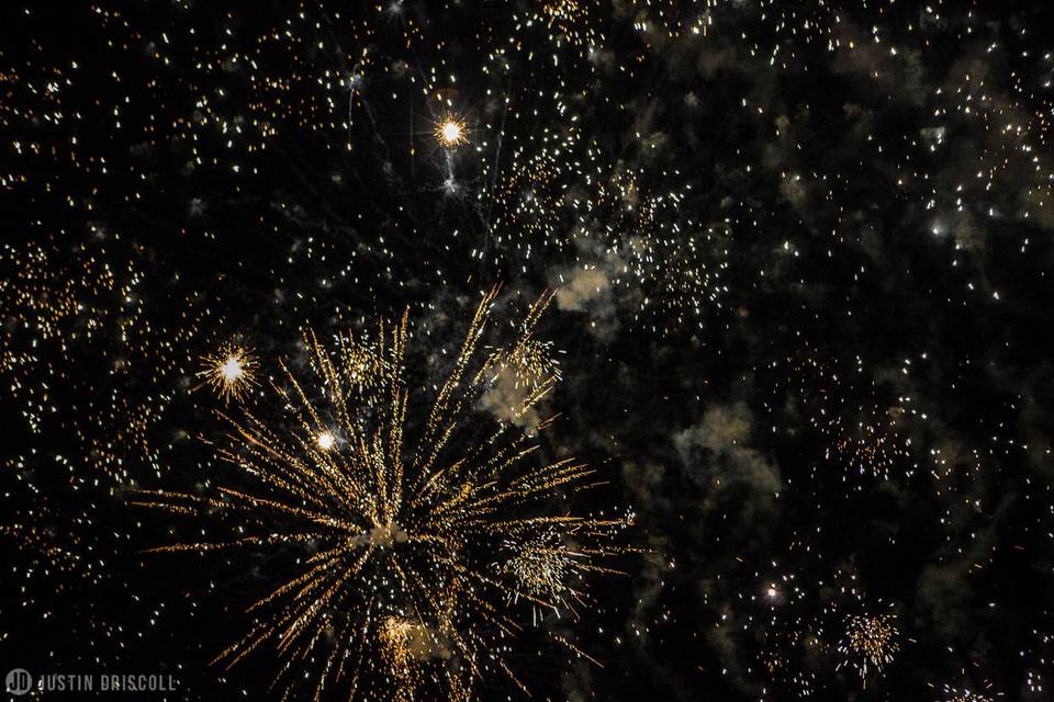 Reception fireworks on the Neuse River. Photo by Justin Driscoll.