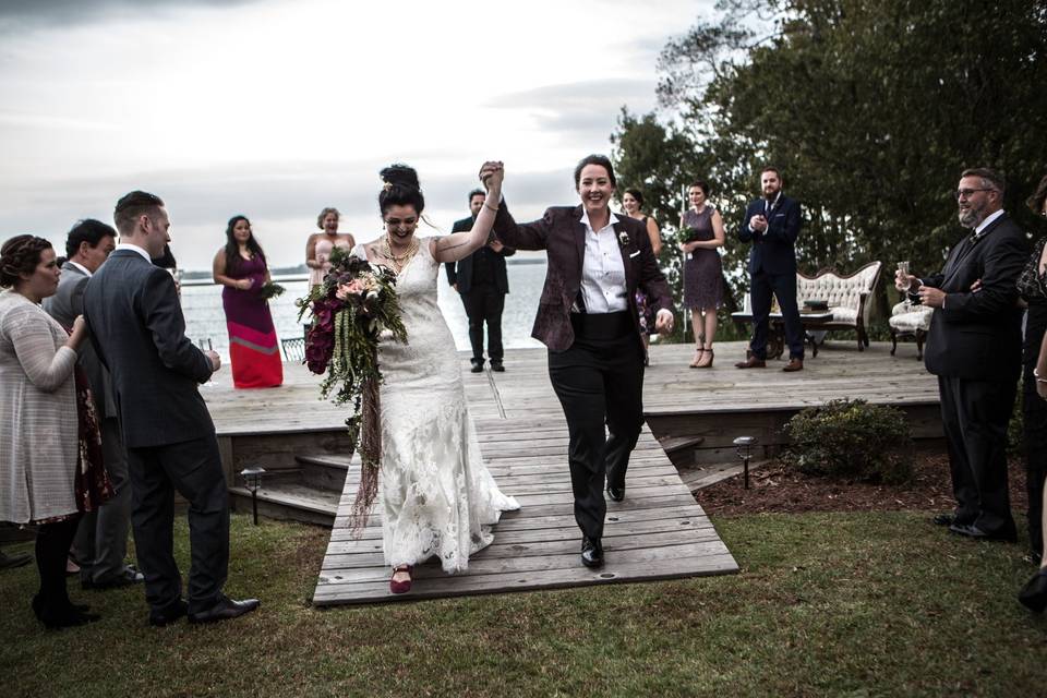 They're Married!! YAY!! Photo by Justin Driscoll.