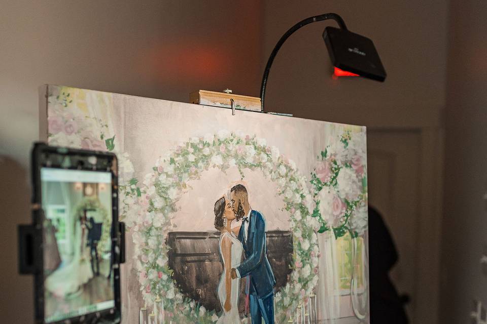 Live wedding painting