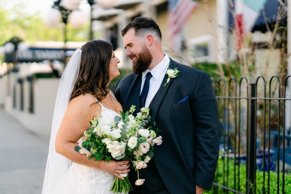 Newlyweds downtown