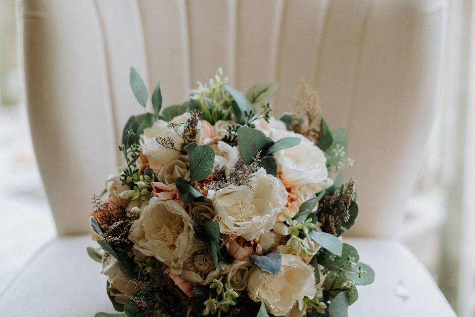 Bridal Bouquet Wood Flowers