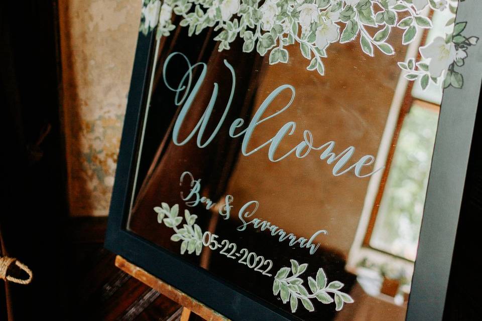 Welcome sign wedding