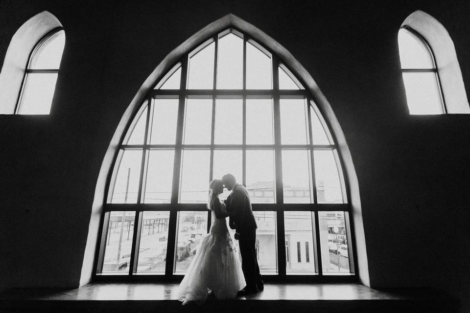 Couple in window