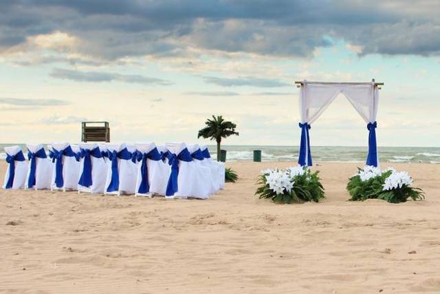 Wedding ceremony setup
