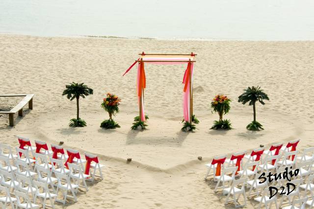 Wedding ceremony setup