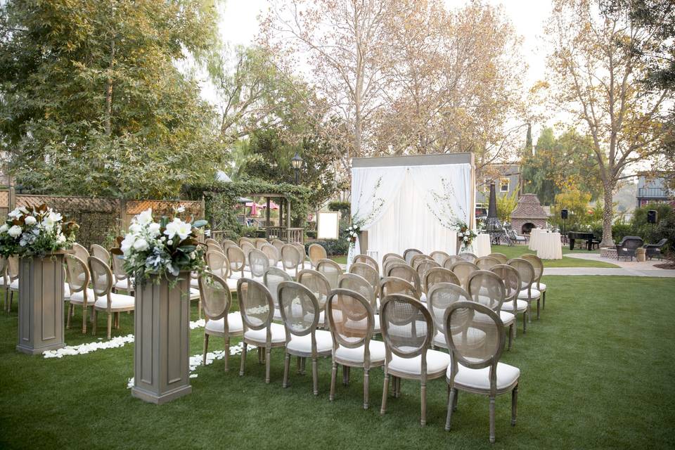 Outdoor wedding ceremony