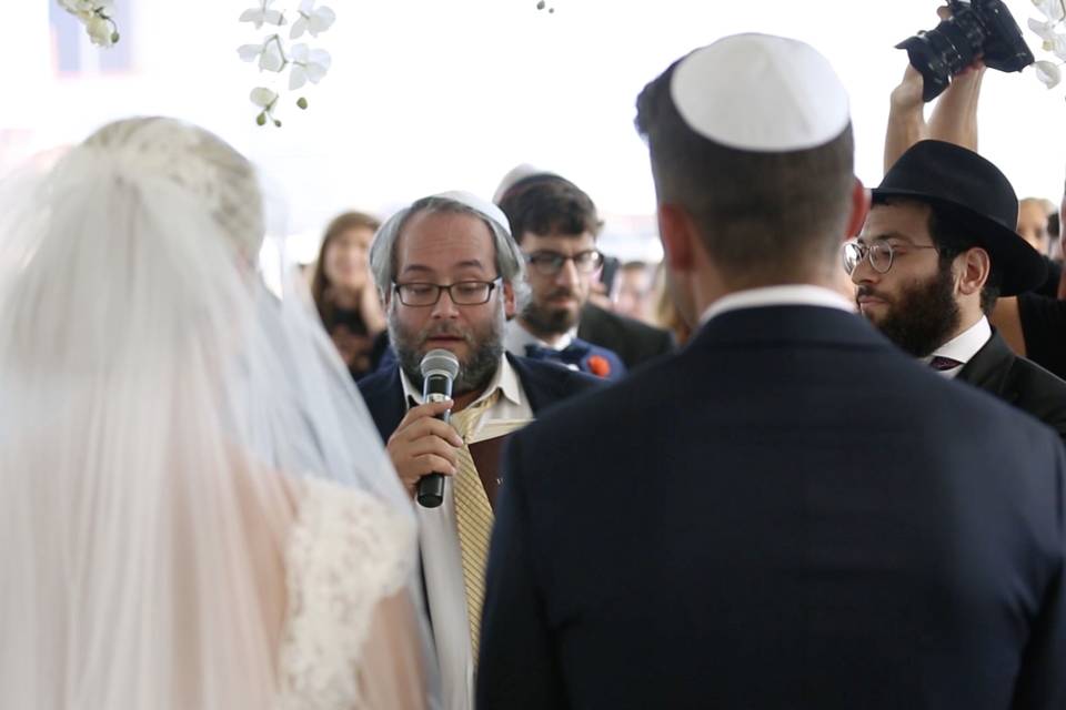Singing to the couple