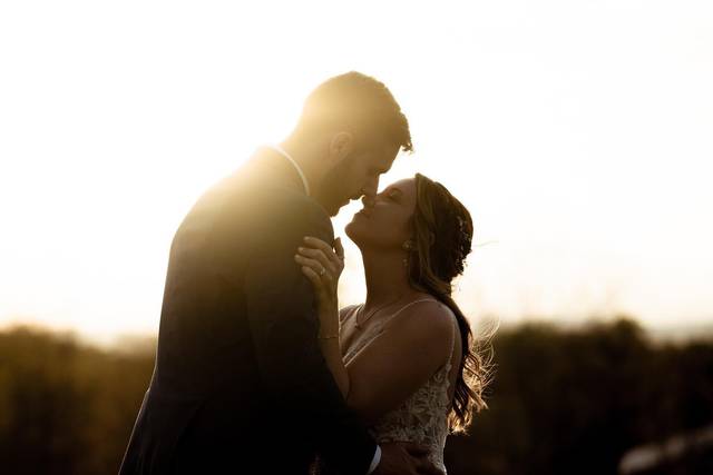 Romantic kiss