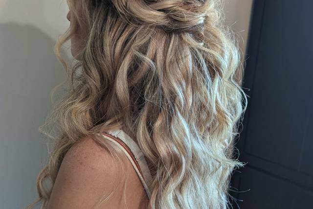 Half up bridal style