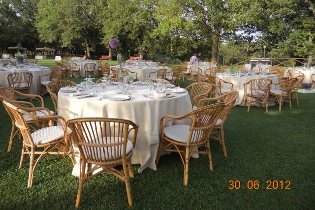Tables in the garden