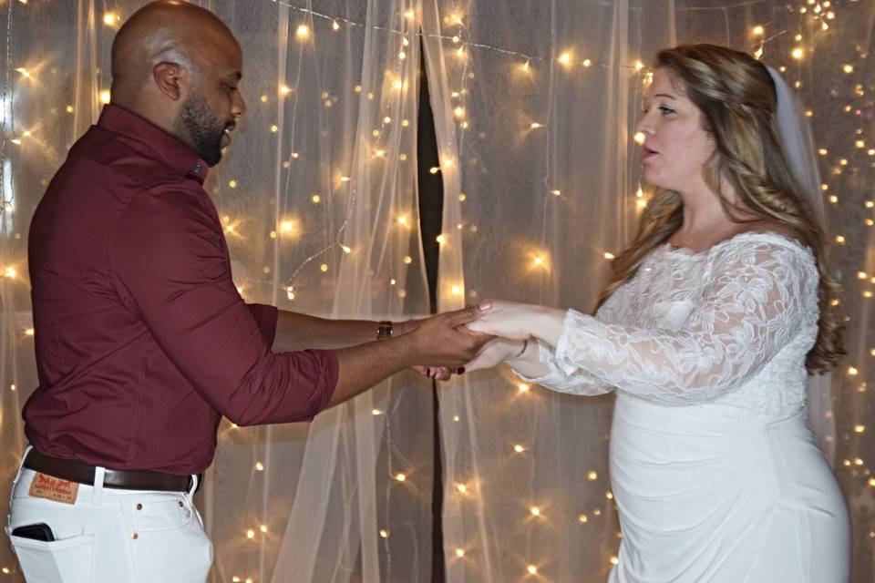 First dance holding hads