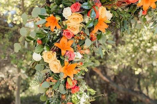 Summer wedding arch