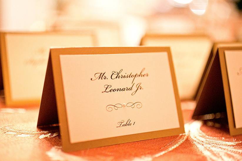 Coordinating Place Cards
