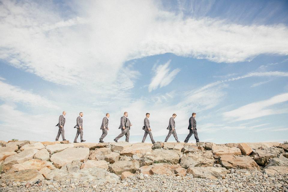 Groom with his groomsmen