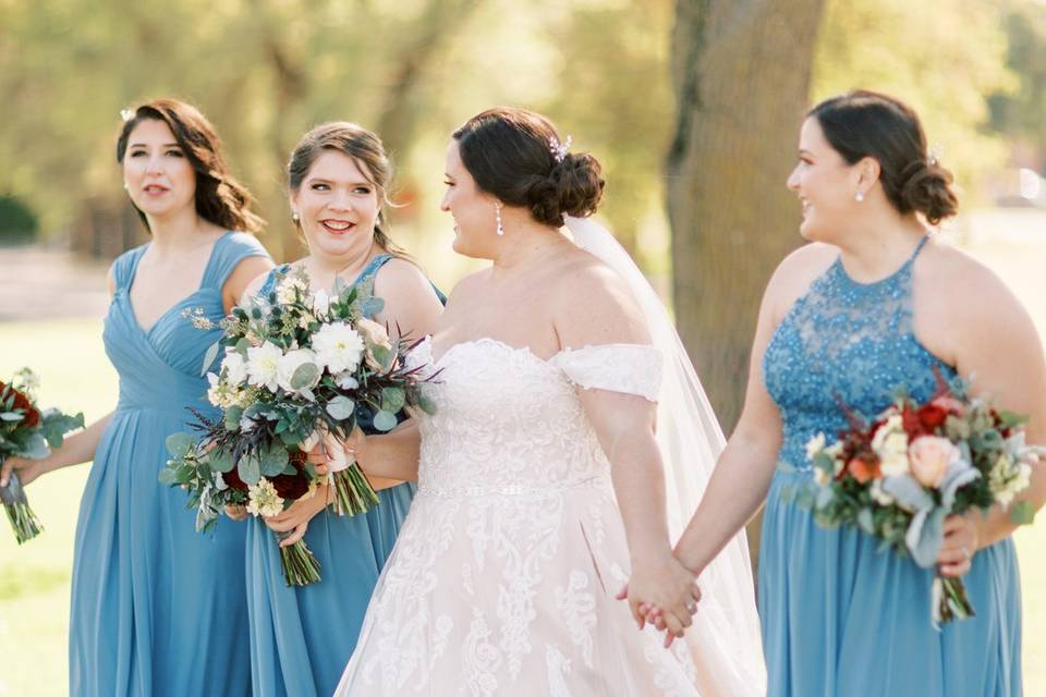 Blue Bridesmaids