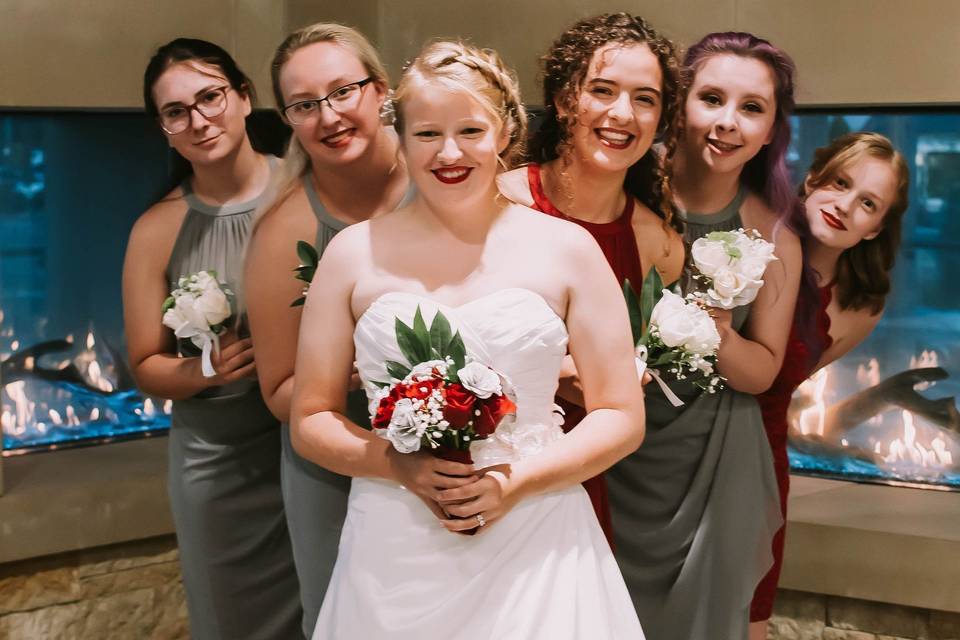 Bride and ladies