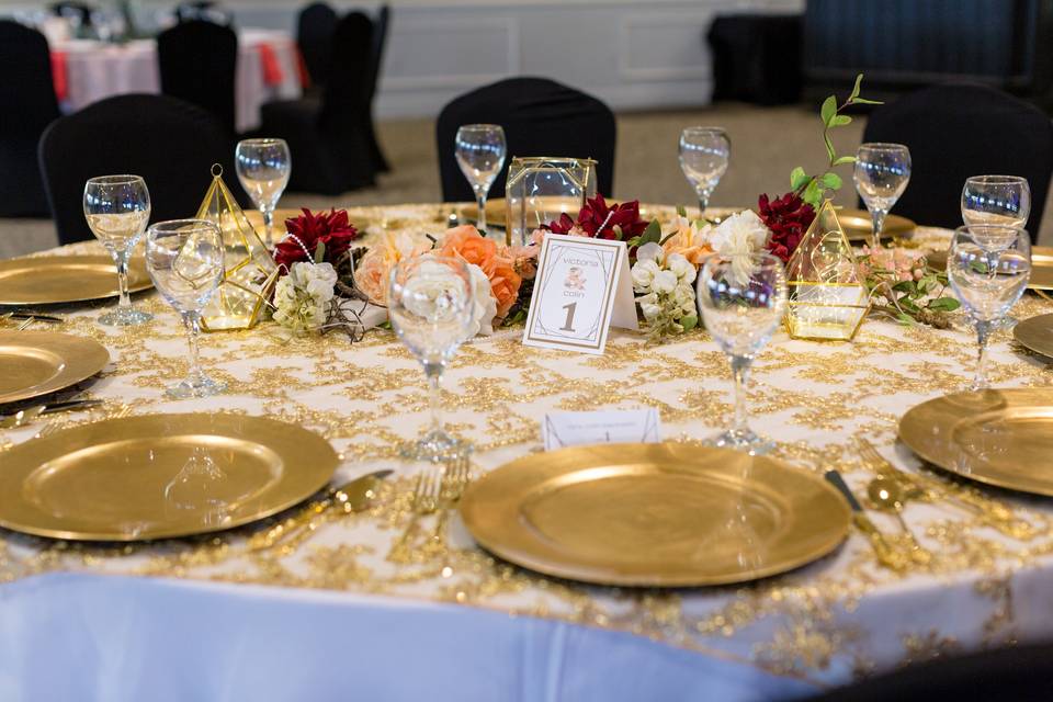 The Sunset Room Table Setting