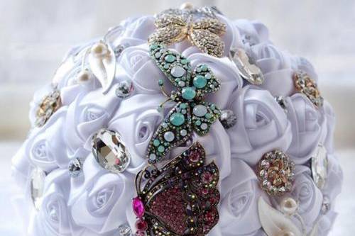 Colorful bling bouquet