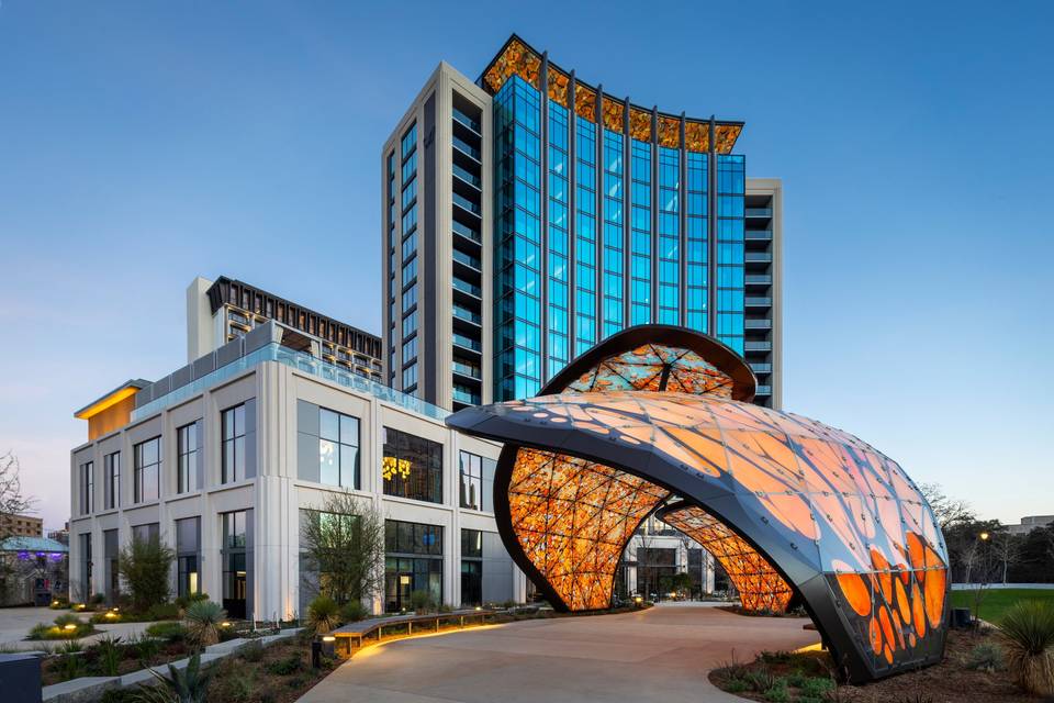 Hotel Exterior from Park