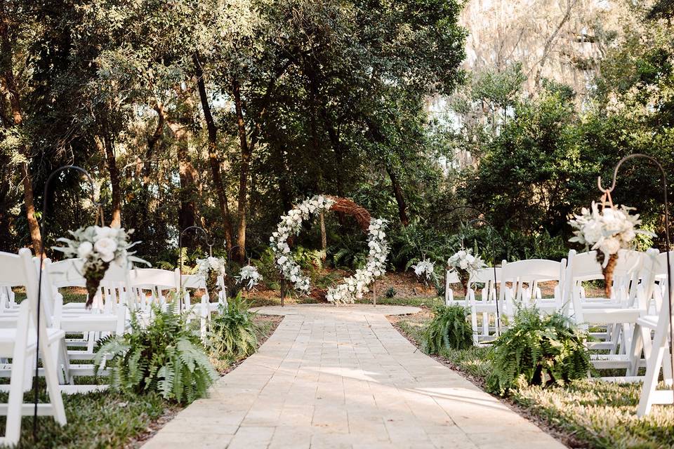 Outdoor wedding ceremony